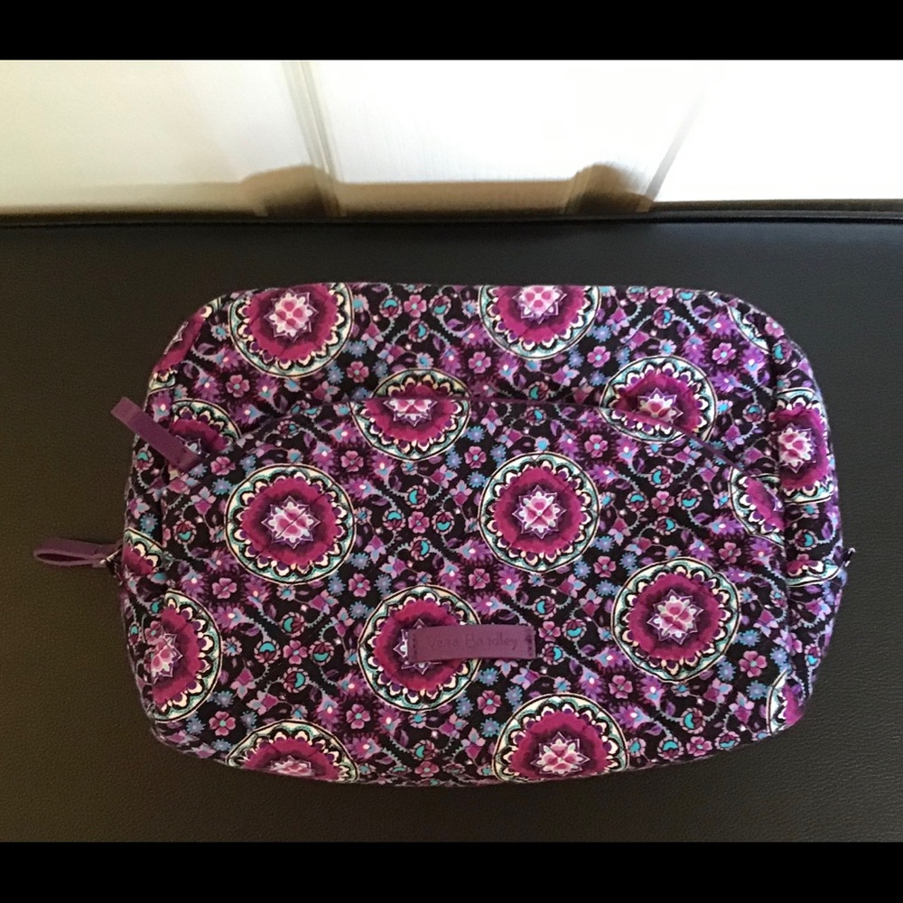 Vera Bradley Lilac Medallion Large Cosmetic Bag.